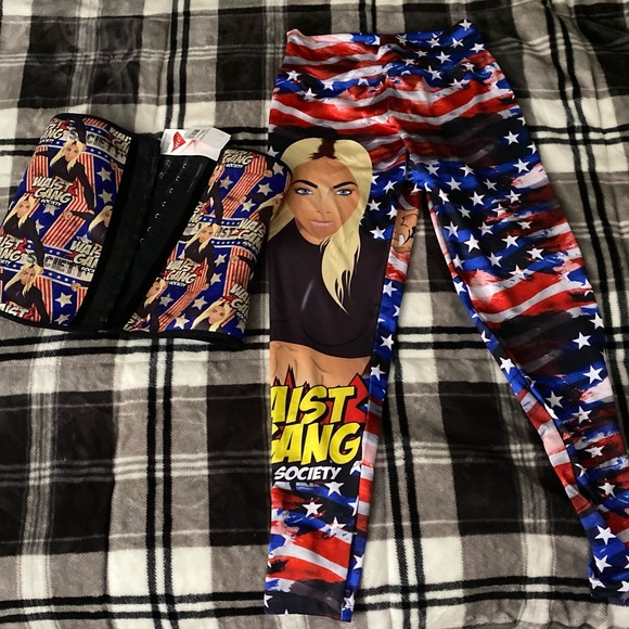 Ann Chery Tops - NWT Kardashian Ann Chery Waist Gang Society SHAPEWEAR 2 pc Patriotic Premadonna